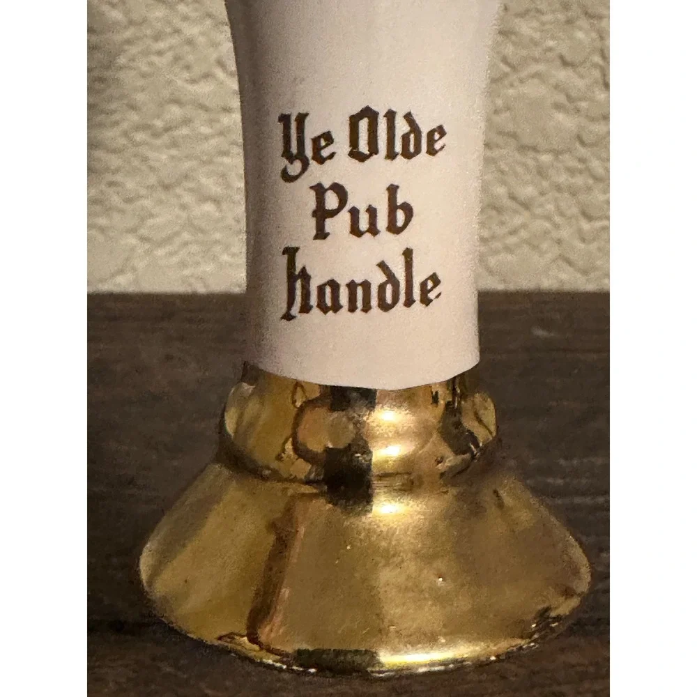 Vtg Mead Ye Olde Pub Handle Ceramic Beer Tap Fox Hunt Equestrian Scene 6in